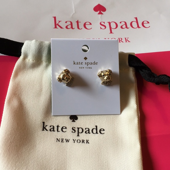 Kate Spade Puppy Earrings NWT